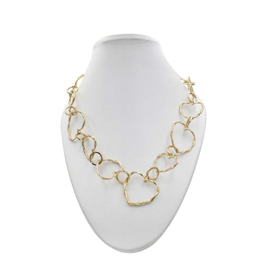 Collar Diseño Corazón  Color Dorado