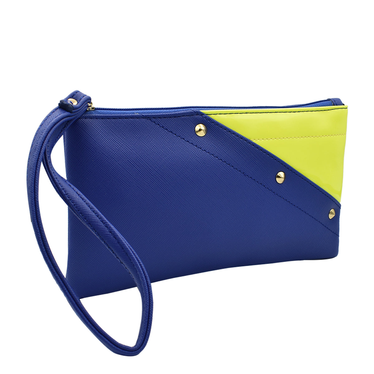 Cartera Tipo Estuche Para Dama Color Azul