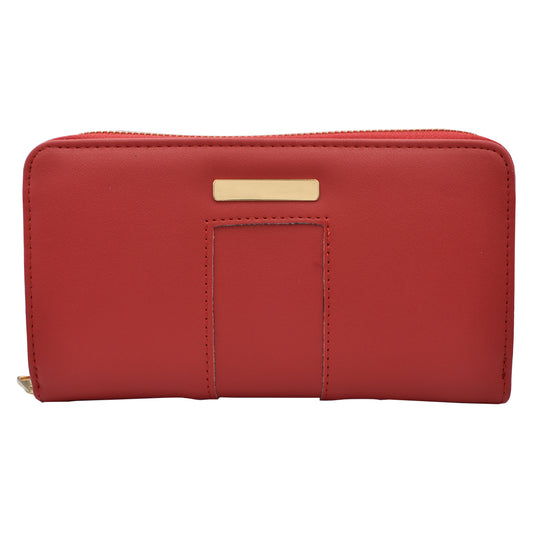 Cartera Para Dama Color Rojo Con Compartimentos