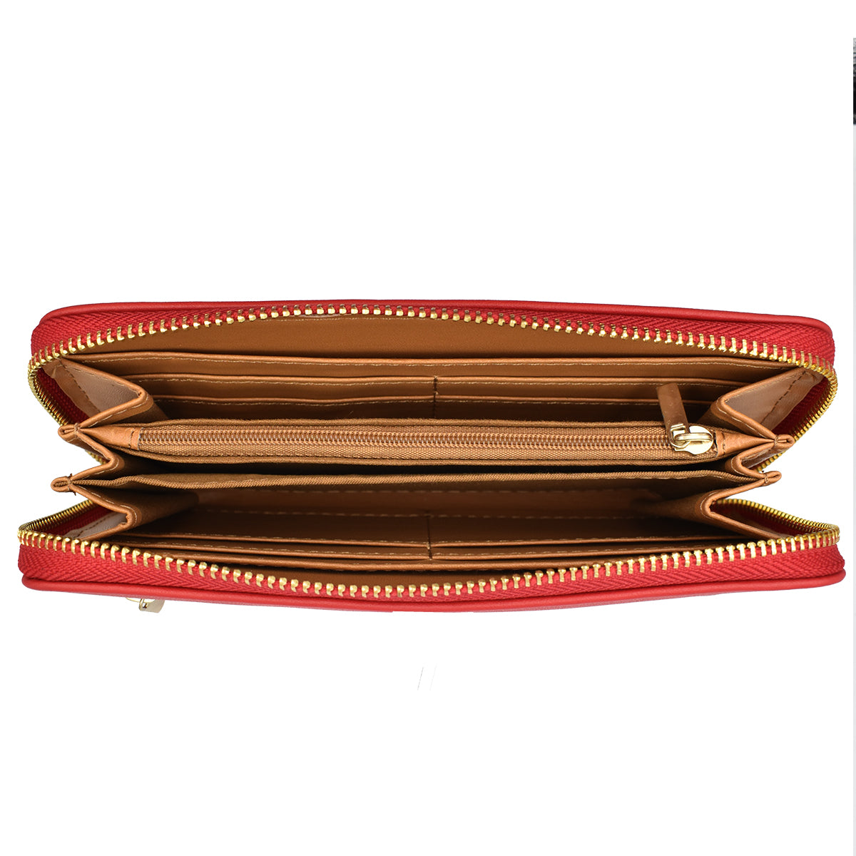 Cartera Para Dama Color Rojo Con Compartimentos