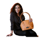 Bolsa [Baby Phat] Tipo Satchel Color Naranja Diseño Capitonado
