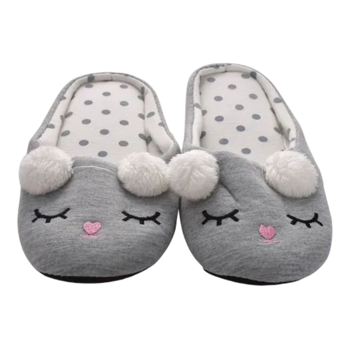 Pantufla Para Dama [Peschelle] Con Diseño Color Gris