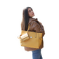 Bolsa De Dama Tote (Chatties) Con Monedero y Cadena Color Mostaza
