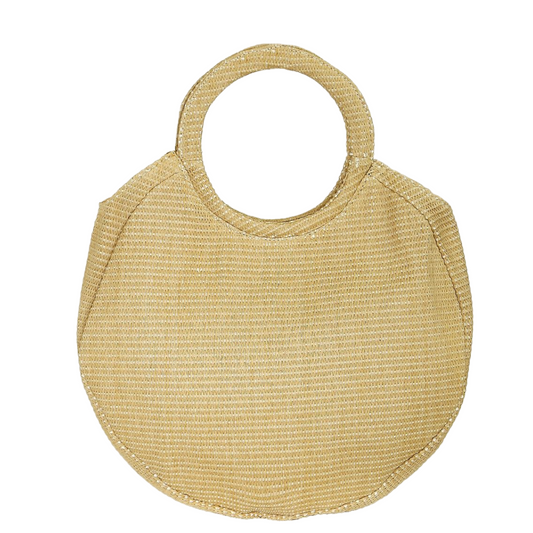 Bolsa Lulu tipo hobo de yute color beige
