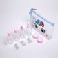 Kit de viaje Peschelle Unicornio con 9 pzas color rosa