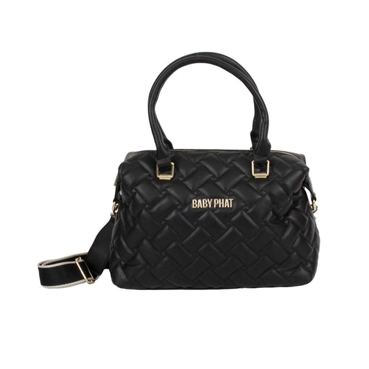 Bolsa De Dama Estilo Capitonado Bowling Baby Phat Color Negro