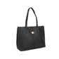 Bolsa (Chatties) Tipo Tote Con Diseño Liso Color Negro