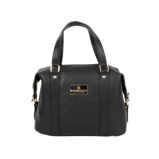 Bolso Bowling Con Correa Larga Color Negro Ted Lapidus