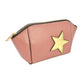 Cosmetiquera Lulu con estrella dorada color rosa