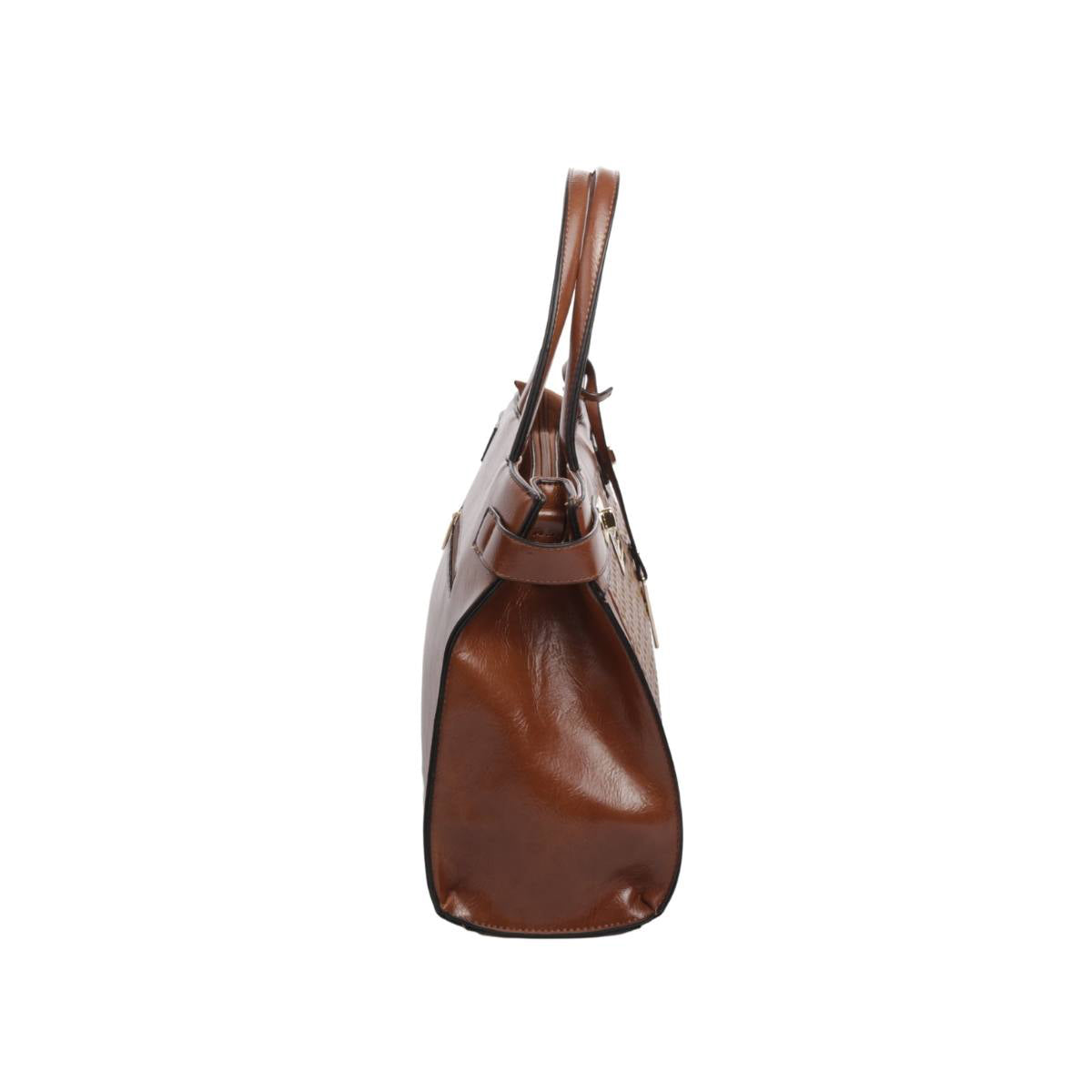 Bolsa [Guy Laroche] tipo tote crossbody  con diseño trenzado color camel