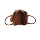 Bolsa [Guy Laroche] tipo mini tote con divisiones interiores y monedero color camel
