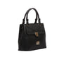 Bolsa [Guy Laroche] tipo Satchel crossbody diseño elegante con broche con detalles dorados color negro