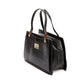 Bolsa [Guy Laroche] tipo satchel crossbody diseño con textura con detalles dorados color negro