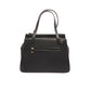 Bolsa [Guy Laroche] tipo satchel crossbody diseño con textura con detalles dorados color negro