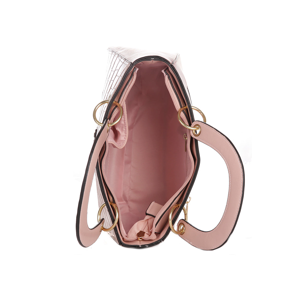 Bolsa [Guy Laroche] tipo Satchel crossbody con diseño animal print tipo piel de cocodrilo