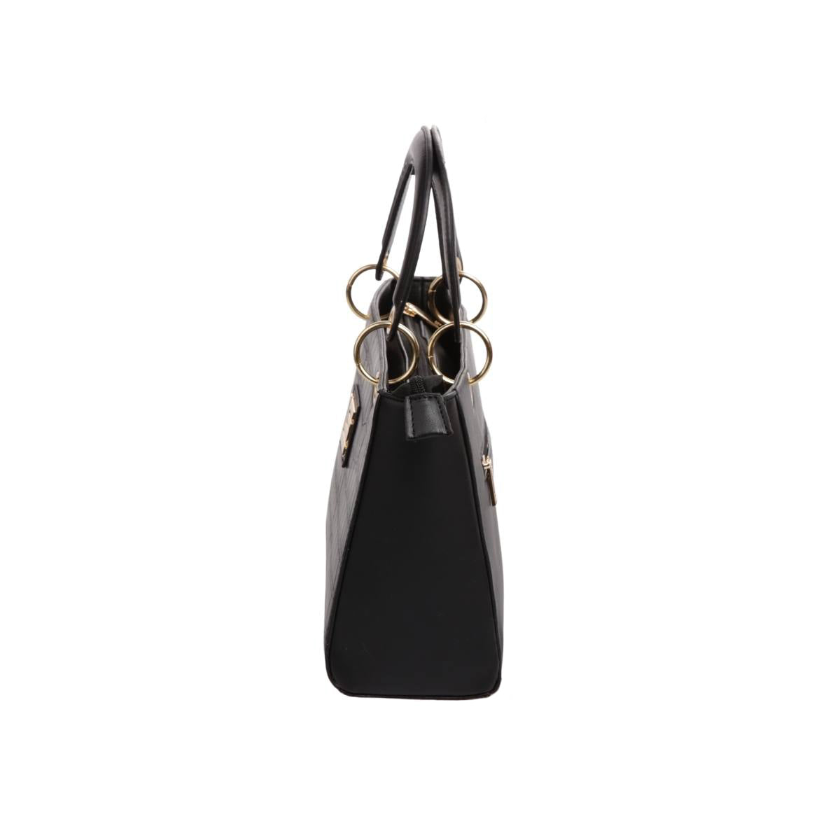 Bolsa [Guy Laroche] tipo Satchel crossbody con diseño animal print tipo piel de cocodrilo