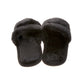 Pantufla [Peschelle] afelpada con diseño de tiras color negro