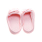 Pantufla [Peschelle] afelpada con diseño de moño color rosa