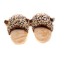 Pantufla para niña [Peschelle] con diseño de Leopardo color naranja