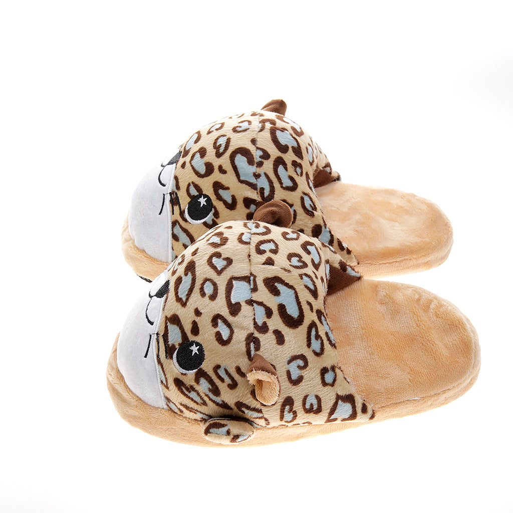Pantufla para niña [Peschelle] con diseño de Leopardo color naranja