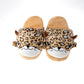 Pantufla para niña [Peschelle] con diseño de Leopardo color naranja