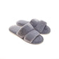 Pantufla [Peschelle] afelpada con diseño de tiras color gris