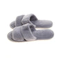 Pantufla [Peschelle] afelpada con diseño de tiras color gris
