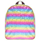 Mini backpack [Lulu] con diseño de prismas arcoíris tornasol