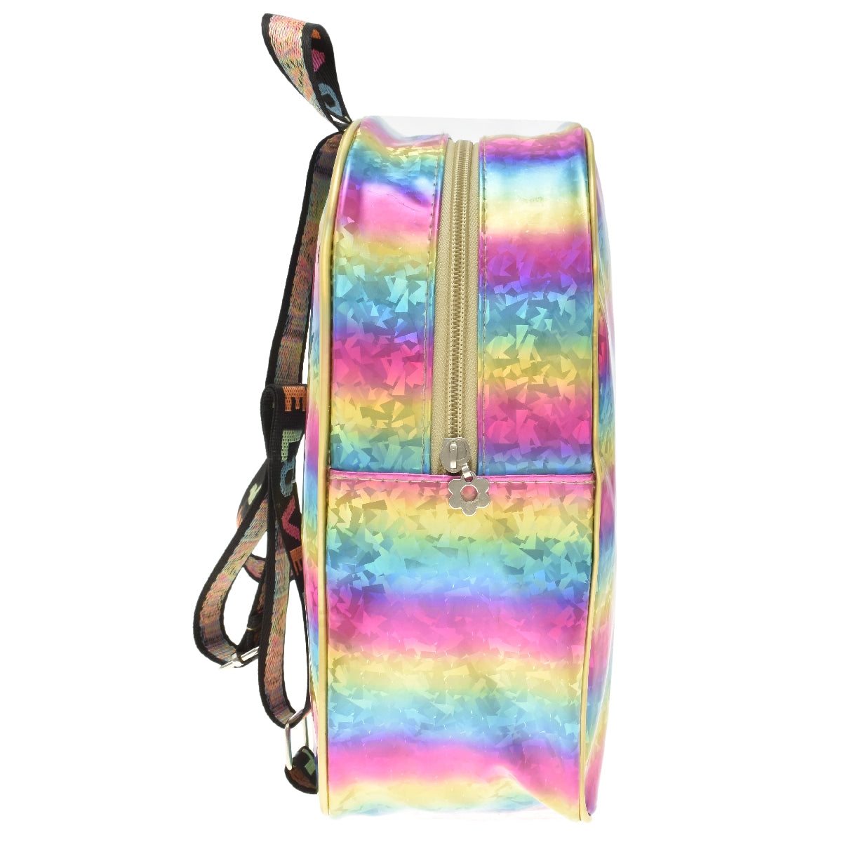Mini backpack [Lulu] con diseño de prismas arcoíris tornasol