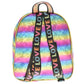 Mini backpack [Lulu] con diseño de prismas arcoíris tornasol