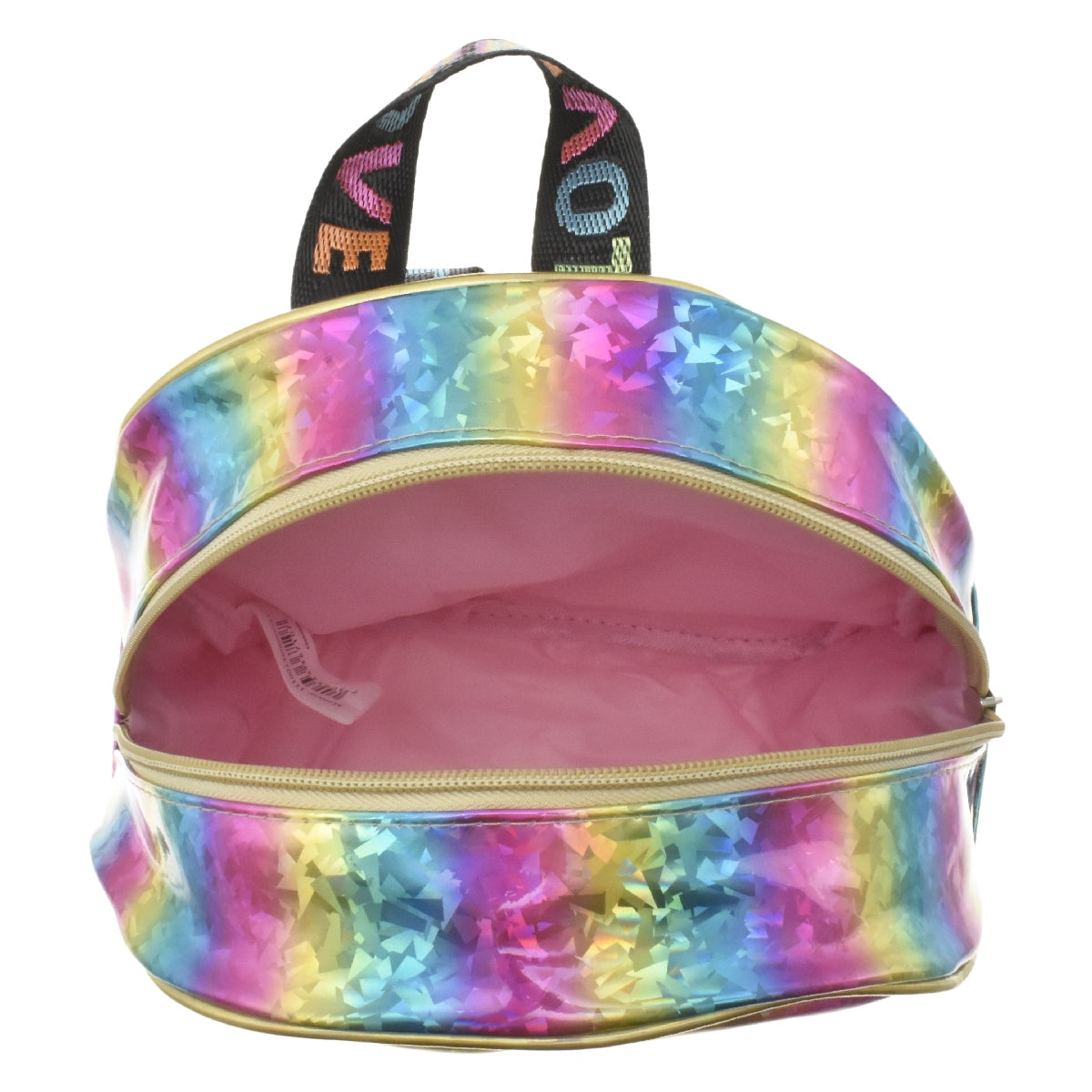 Mini backpack [Lulu] con diseño de prismas arcoíris tornasol