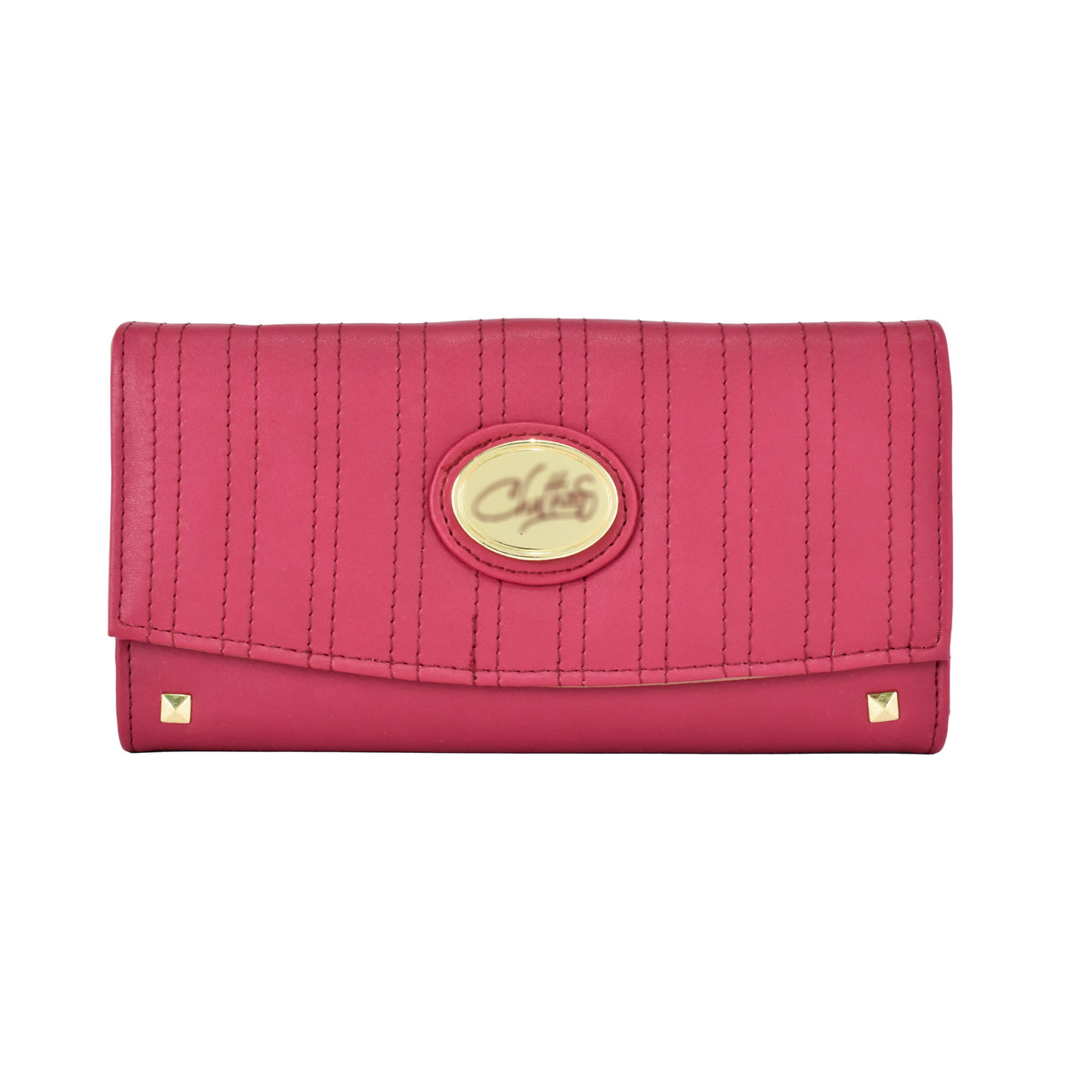 Cartera para dama Chatties de Broche con diseño bordado en color rosa