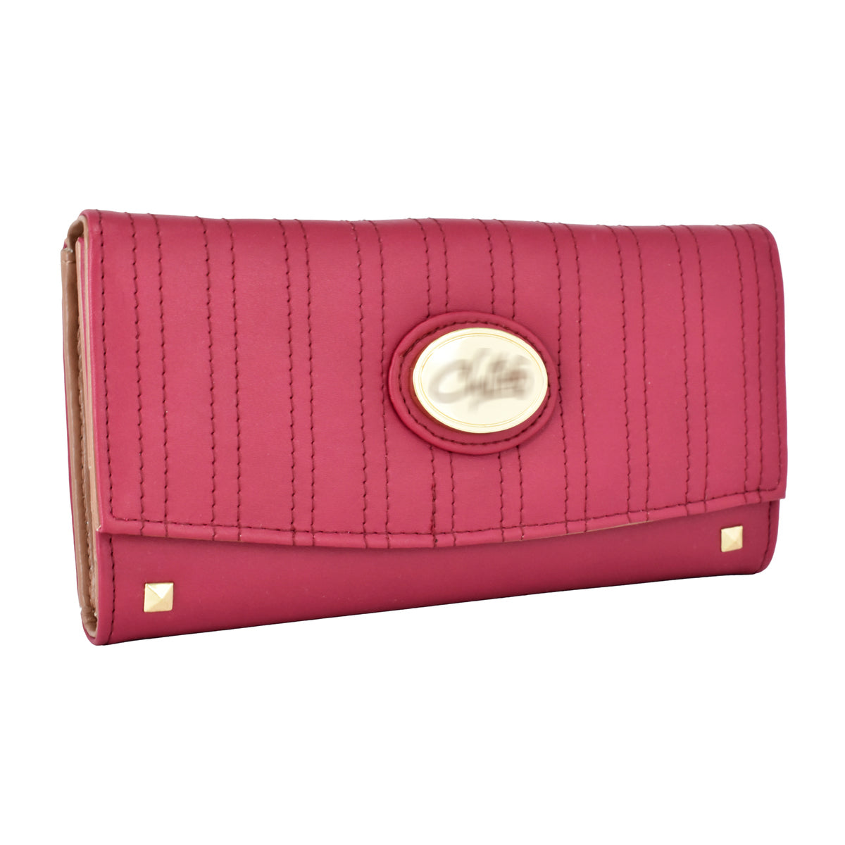 Cartera para dama Chatties de Broche con diseño bordado en color rosaCartera para dama Chatties de Broche con diseño bordado en color rosa