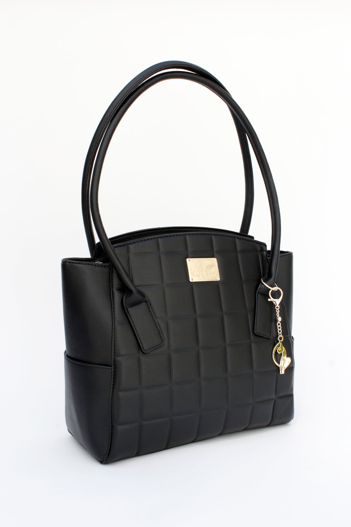 Bolsa [Baby Phat] Tote Con Diseño Capitonado Color Negro