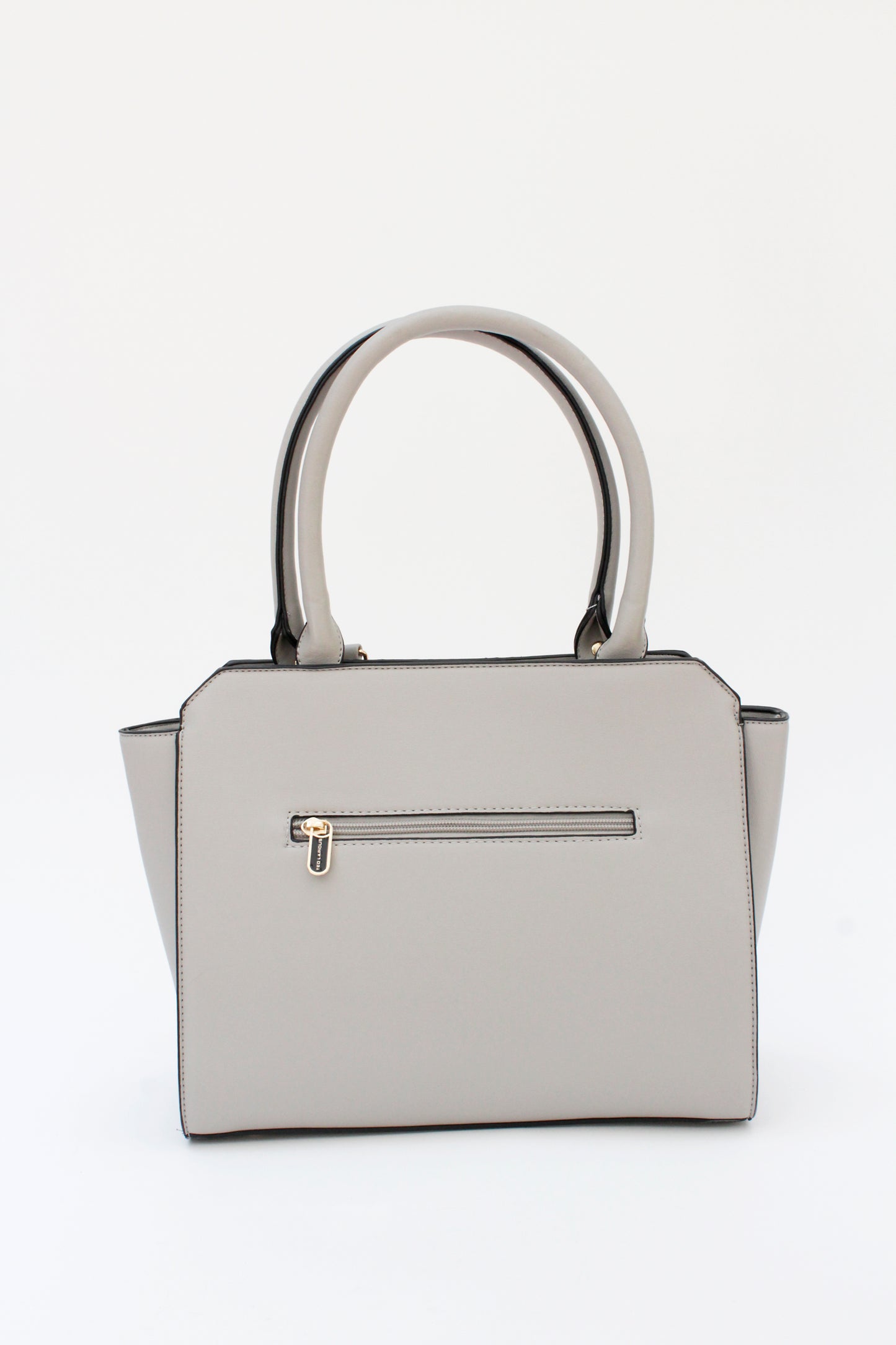 Bolsa [Ted Lapidus] Tipo Mini Tote Color Gris Más Monedero