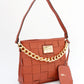 Bolsa [Baby Phat] Tipo Satchel Crossbody Con Monedero Color Camello