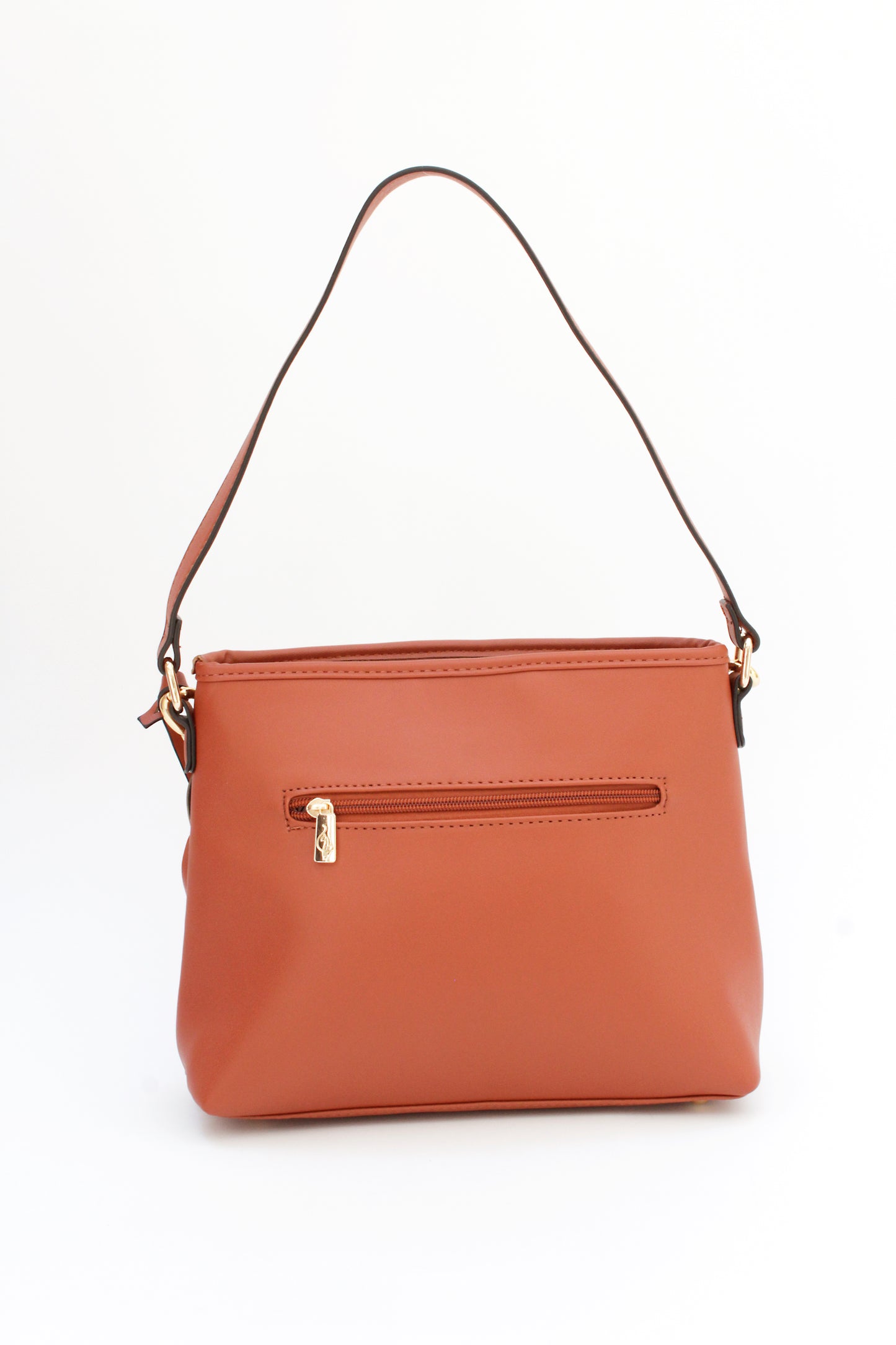 Bolsa [Baby Phat] Tipo Satchel Crossbody Con Monedero Color Camello