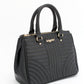 Bolsa [Baby Phat] Tipo Satchel Color Negro Capitonado