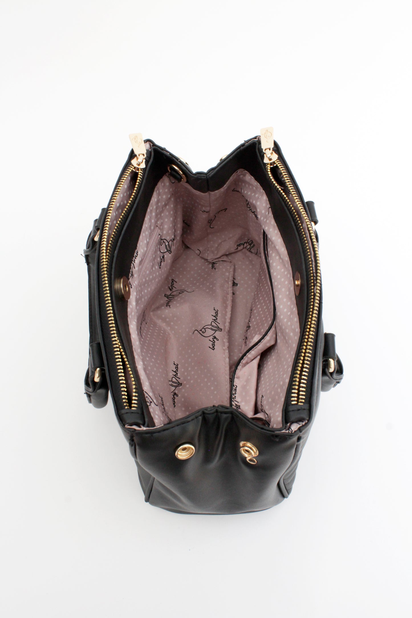 Bolsa [Baby Phat] Tipo Satchel Color Negro Capitonado