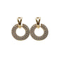 Juego De Aretes Lulu Con Diseño Circular e Incrustaciones