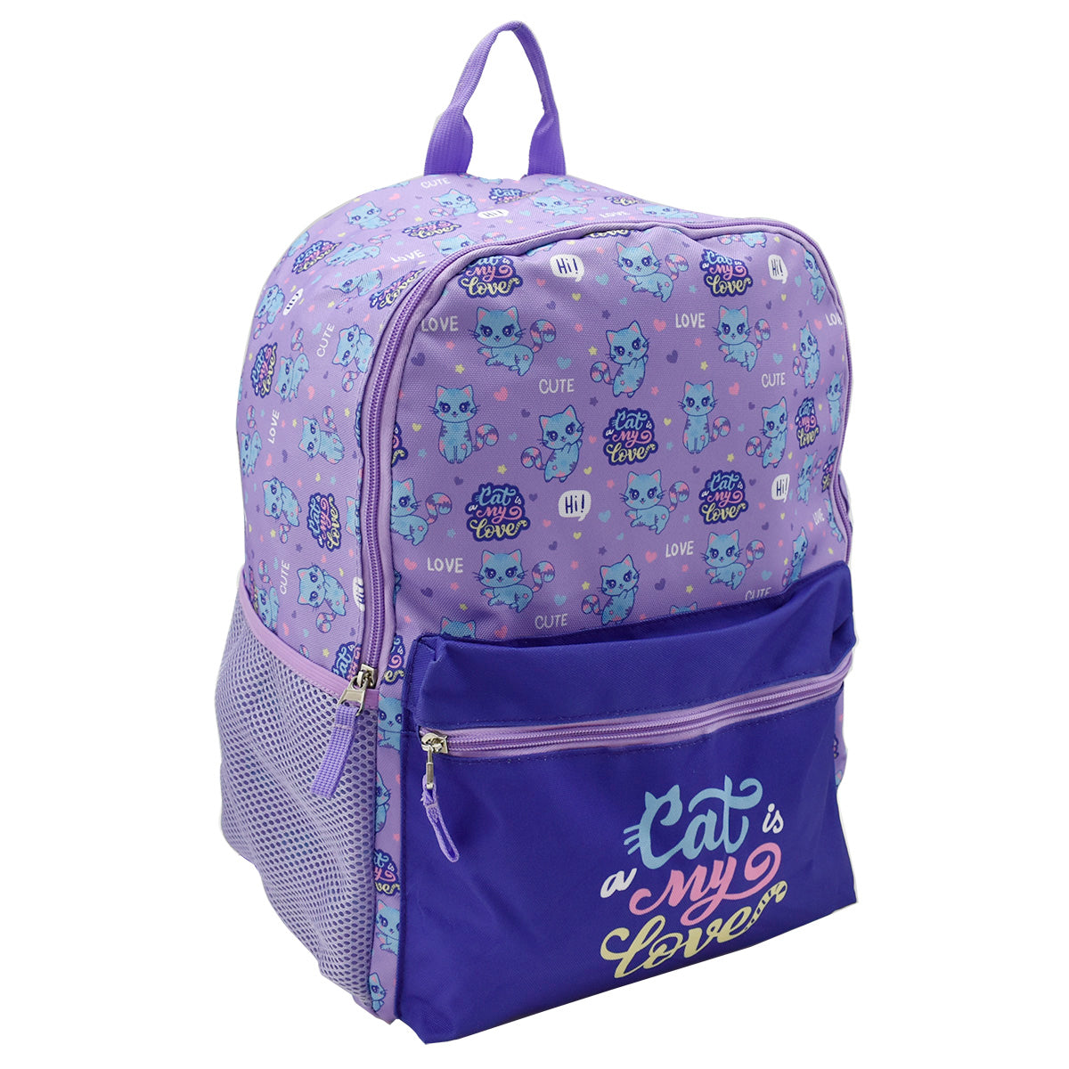 Mochila Escolar Con Diseño De Gatitos Peschelle