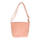 Bolsa Lulu tipo crossbody con diseño capitonado color rosa