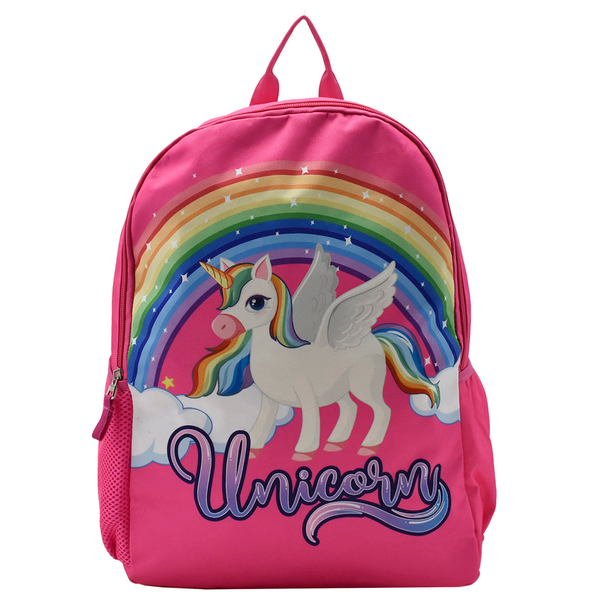 Mochila Peschelle Escolar Rosa Con Diseño De Unicornio