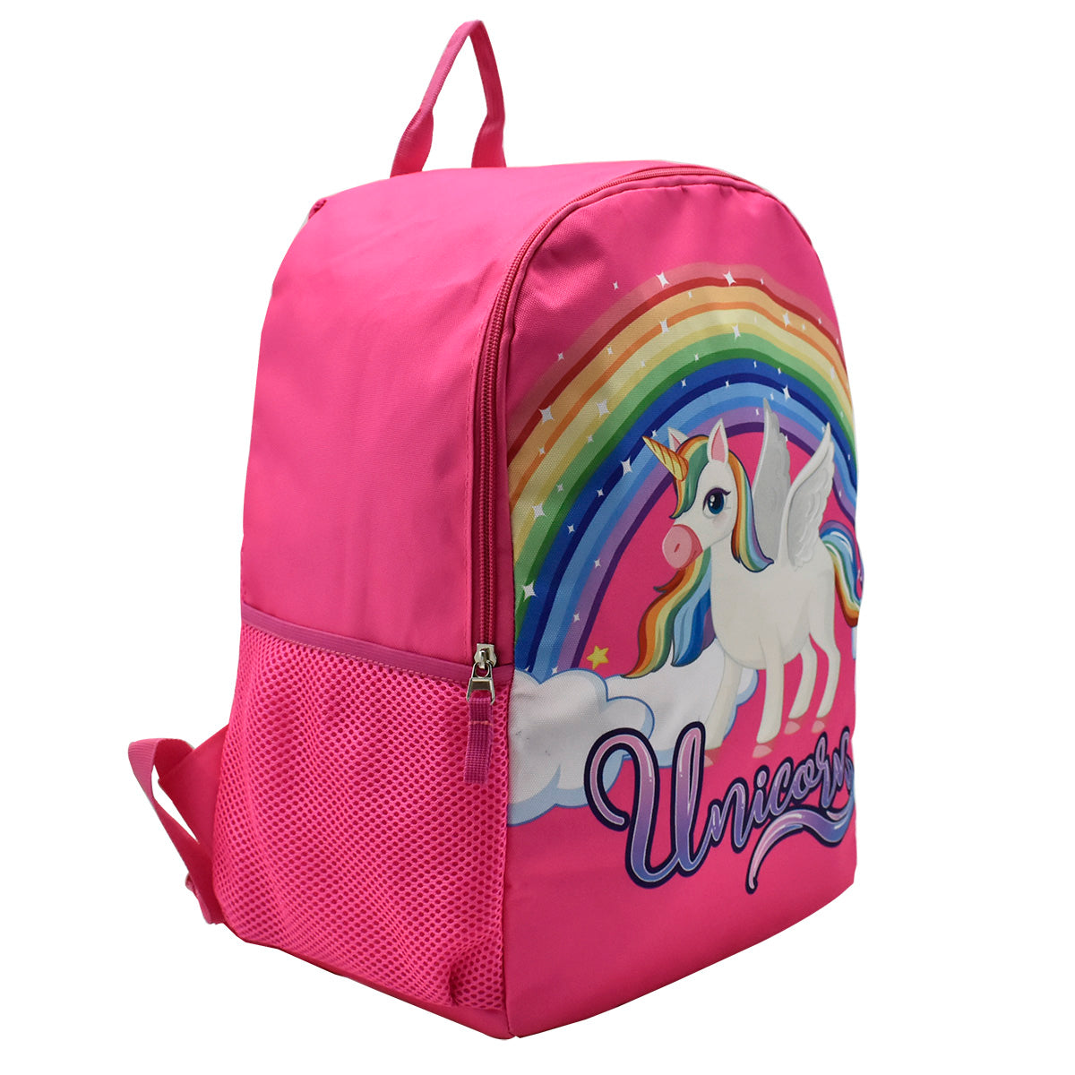 Mochila Peschelle Escolar Rosa Con Diseño De Unicornio