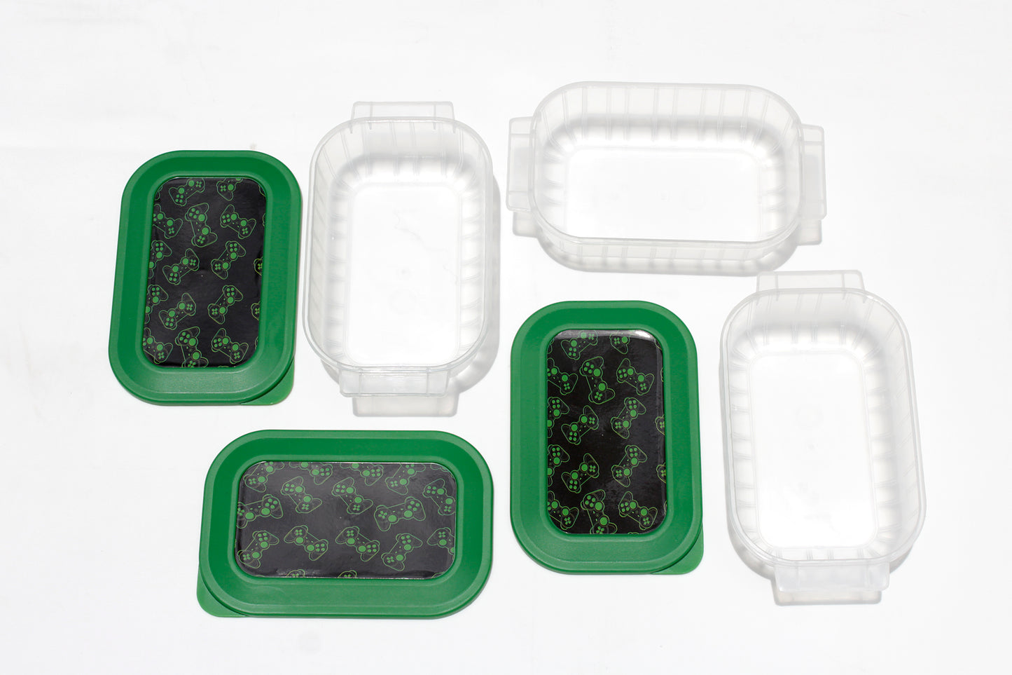 Set De 3 Tuppers Con Diseño Videogame